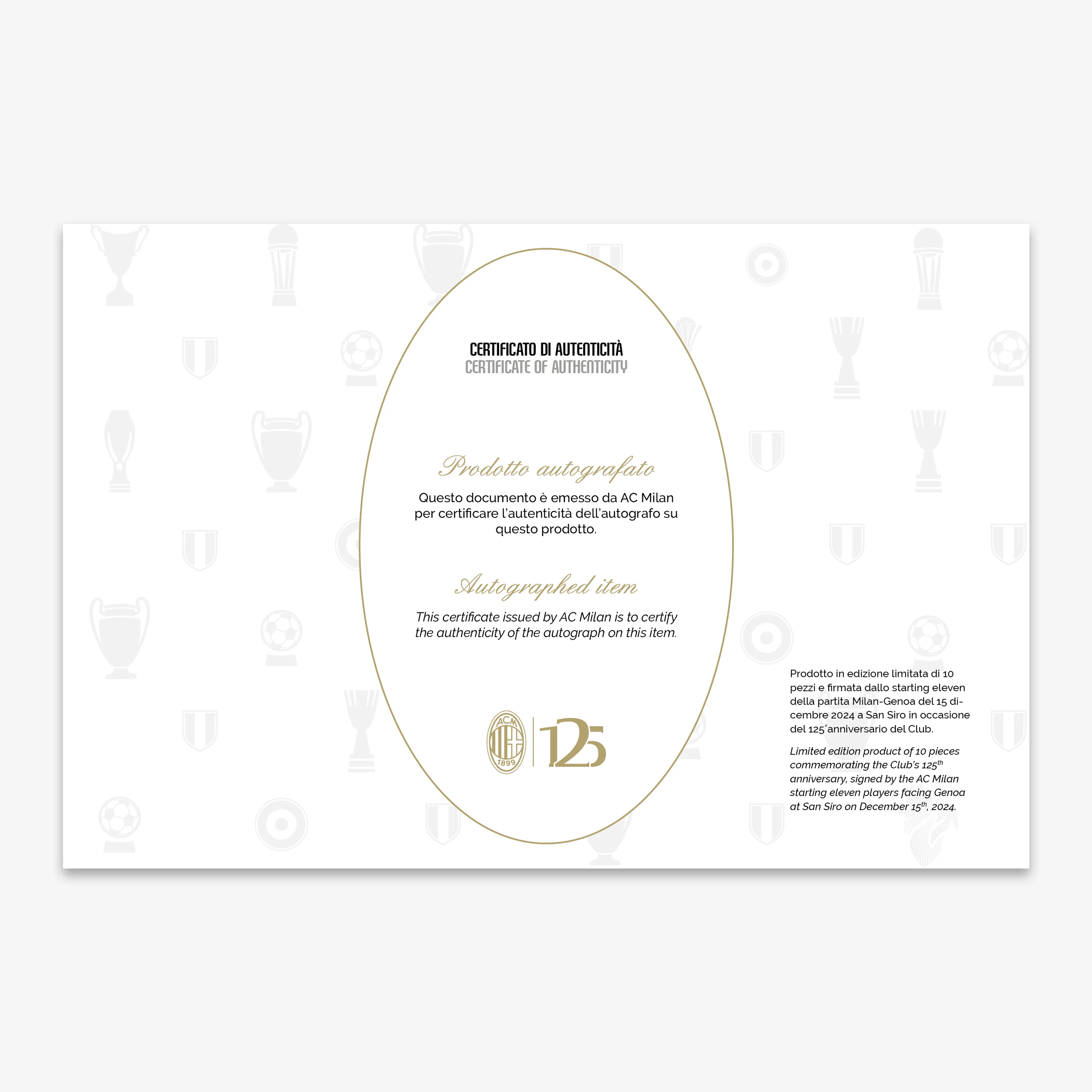 MAGLIA MILAN 125° ANNIVERSARIO FIRMATA - Image 4