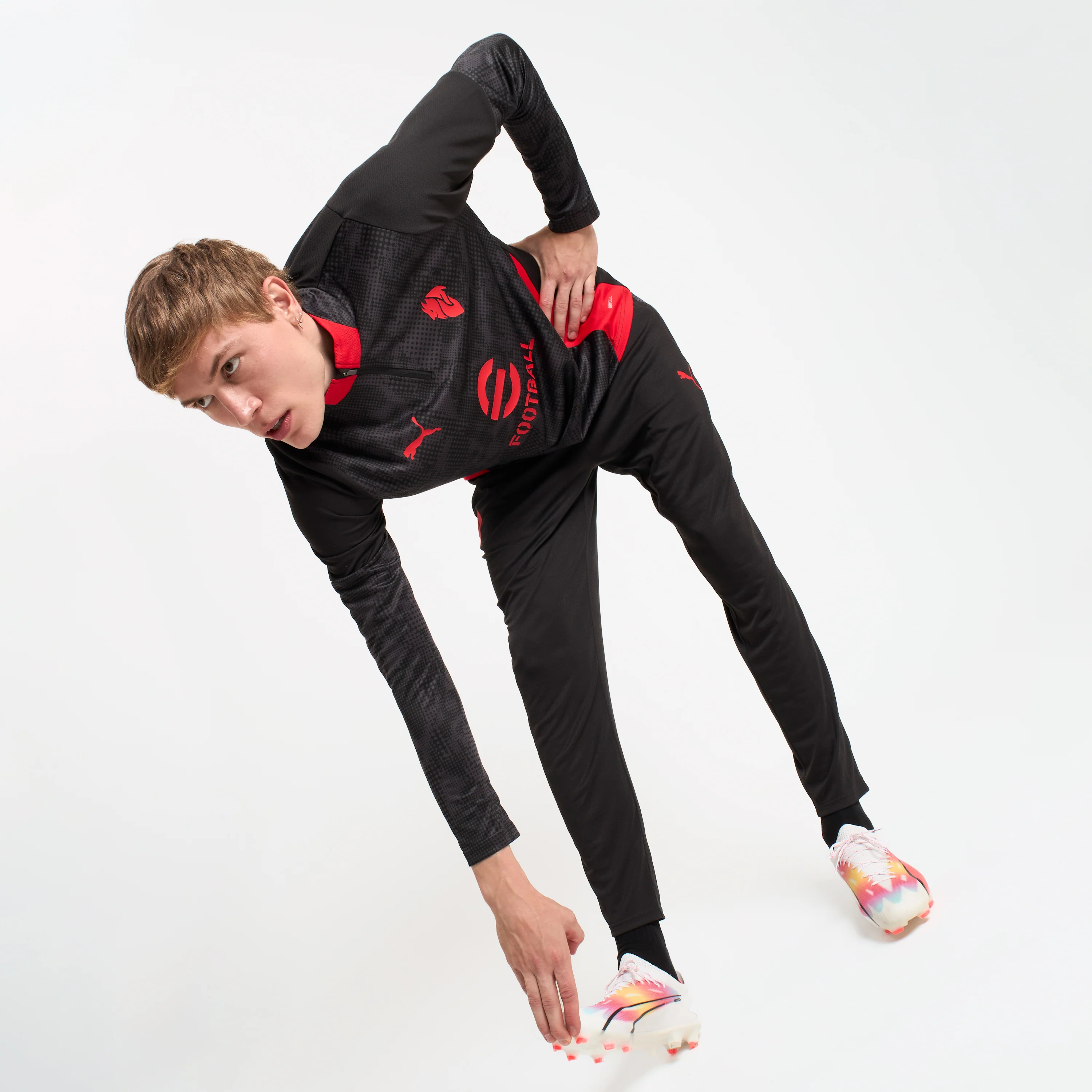 MAGLIA NERA MILAN TRAINING 1/4 ZIP A MANICA LUNGA 2025/26 - Image 4