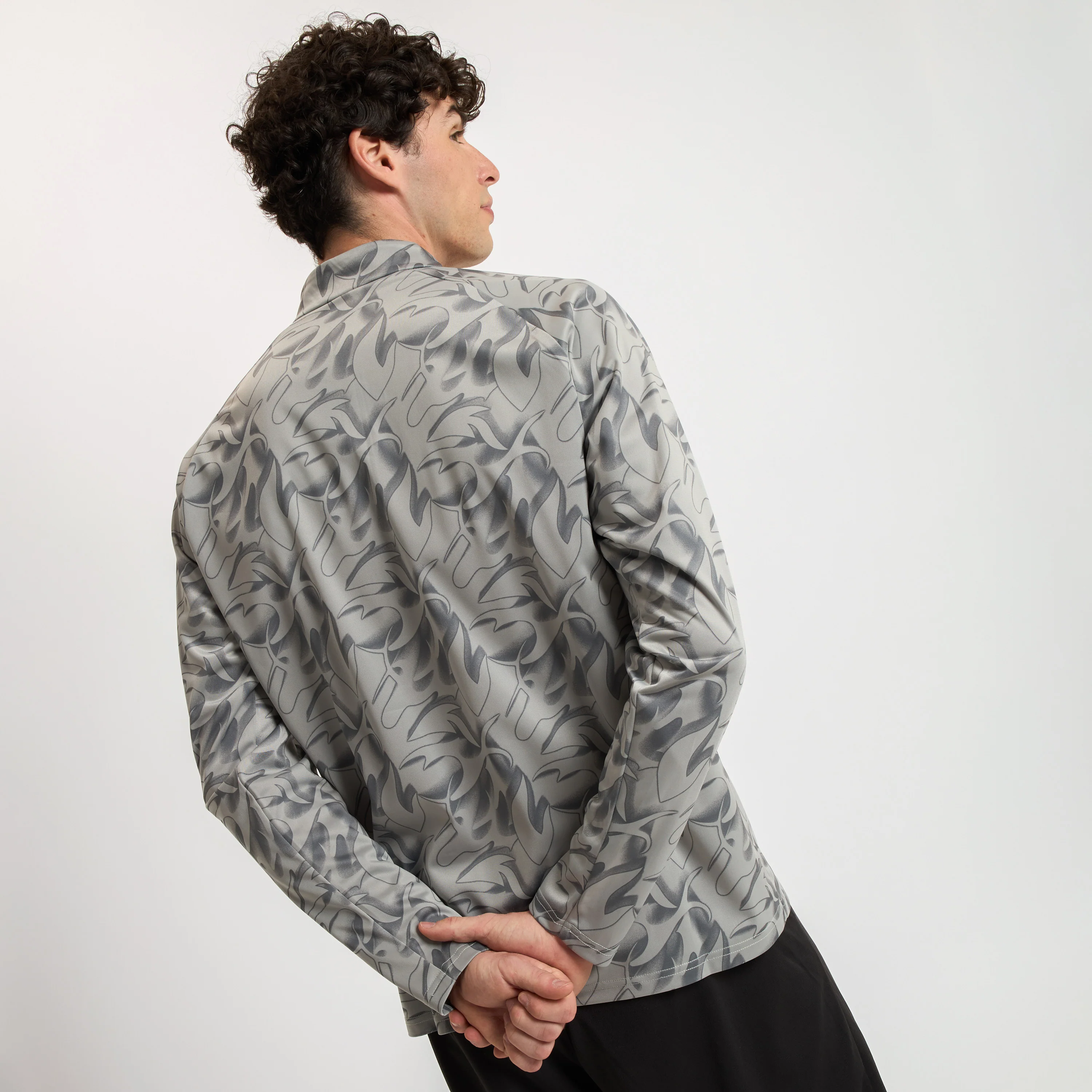 MAGLIA MILAN PREMATCH GRIGIA 2025/26 CON 1/4 ZIP - Image 5