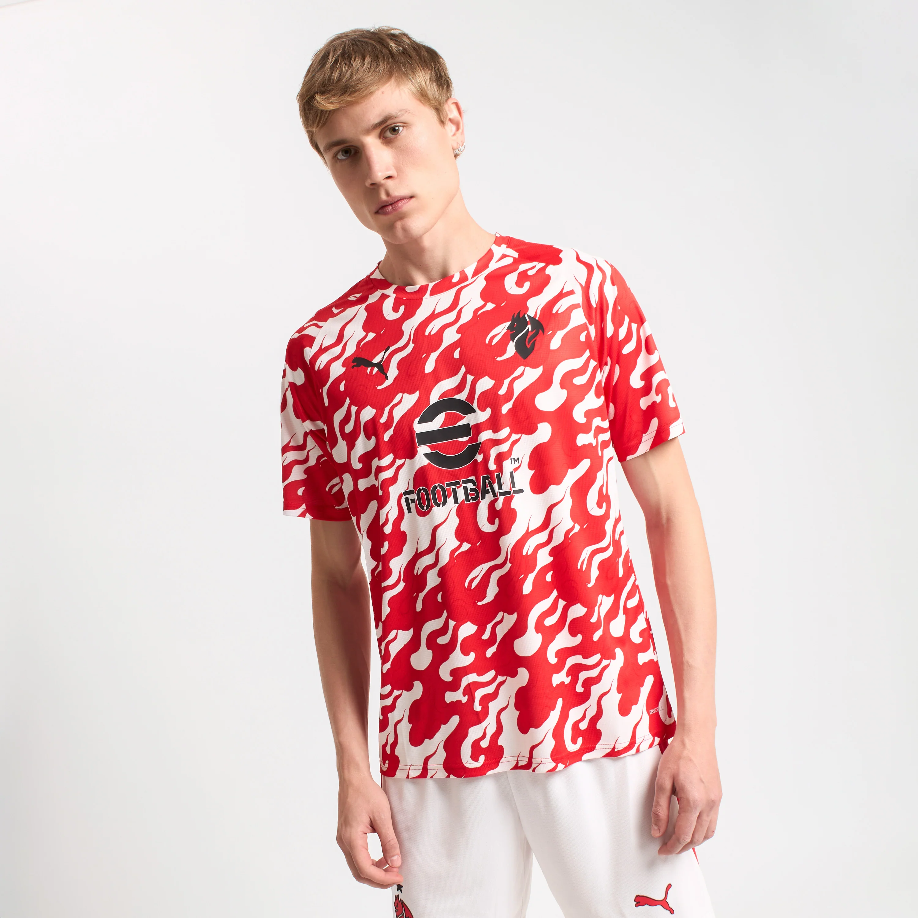 MAGLIA MILAN PREMATCH BIANCA E ROSSA 2025/26 - Image 3